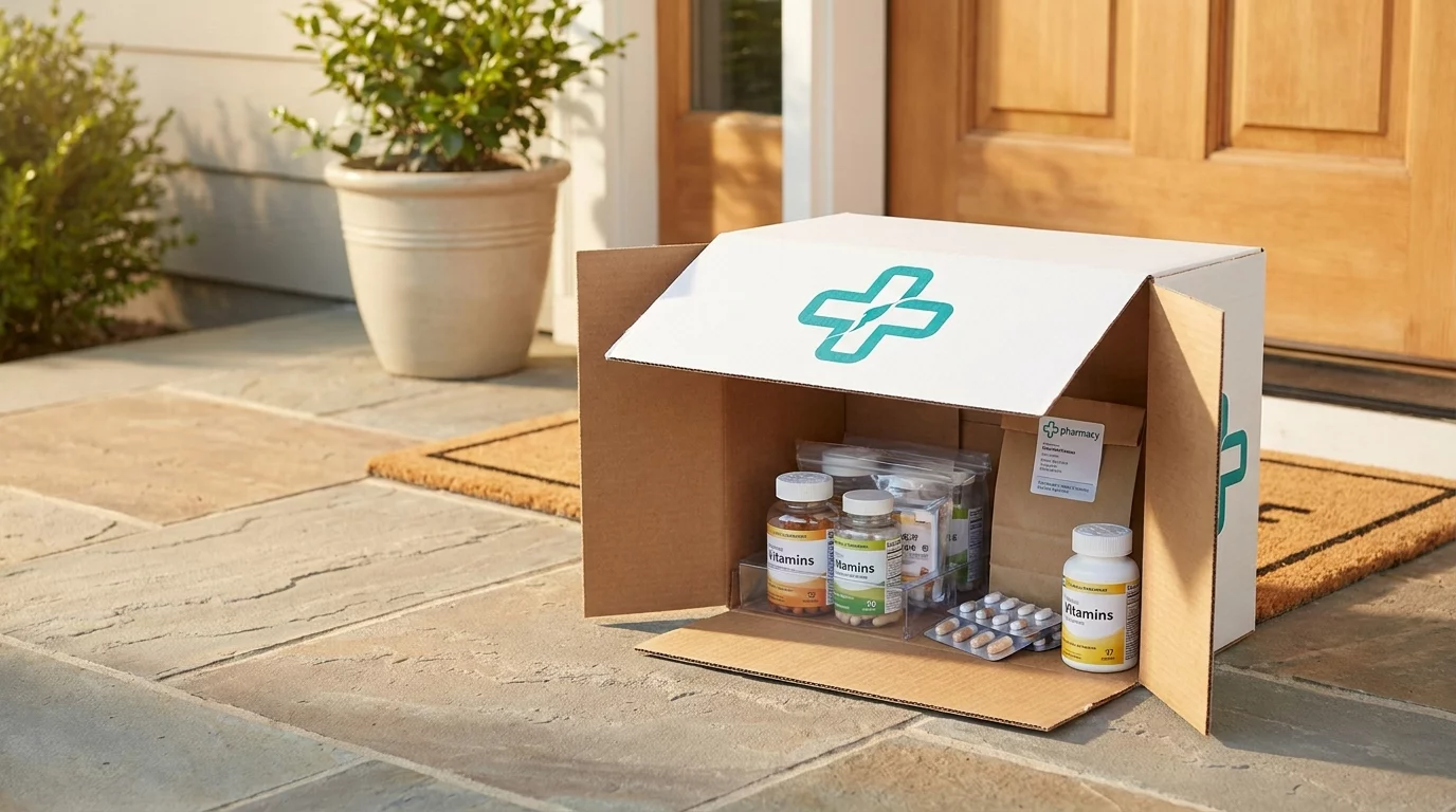 Colis de pharmacie en ligne pret a etre livre